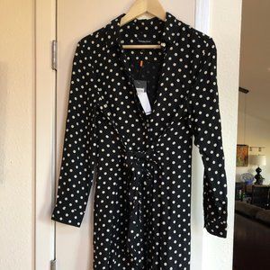 Isabella Oliver Maternity Black & White Dot Dress